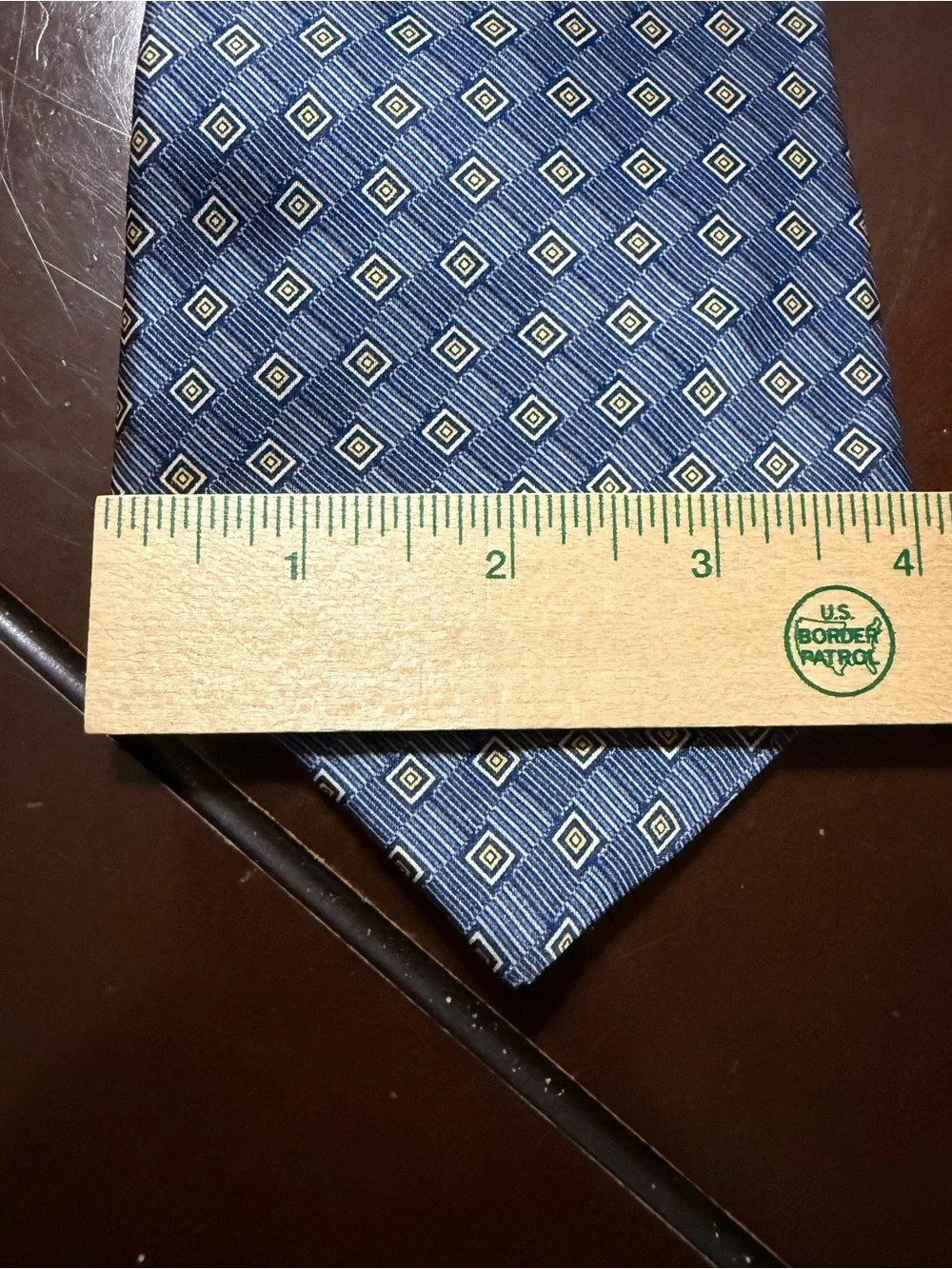 Perry Ellis Blue Geometric & Light Green Plaid Silk Ties